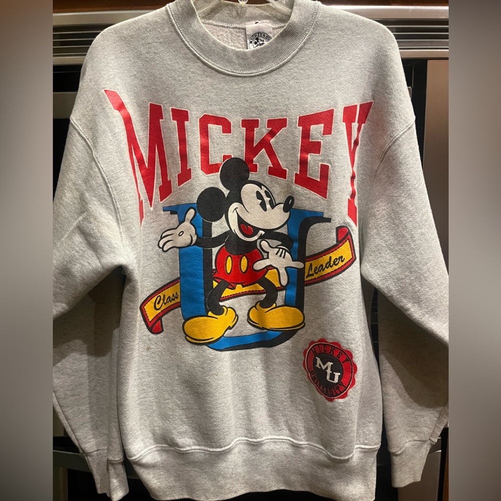 Mickey Graphic Crewneck Sweatshirt - Gray